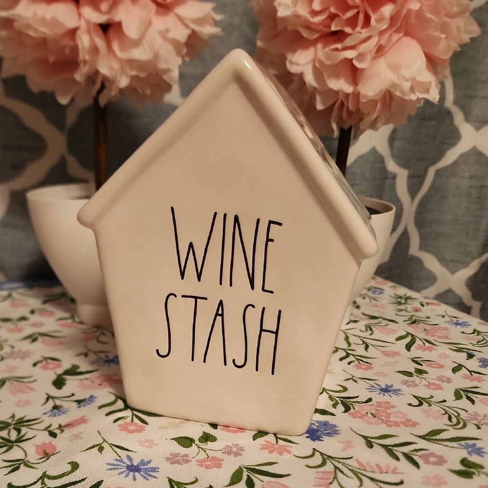 Rae Dunn Cream Wine Stash House